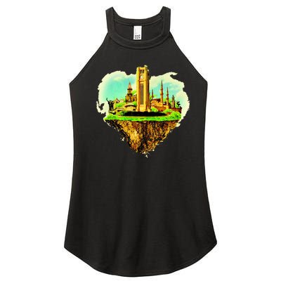 Beirut City On Floating Land Women’s Perfect Tri Rocker Tank