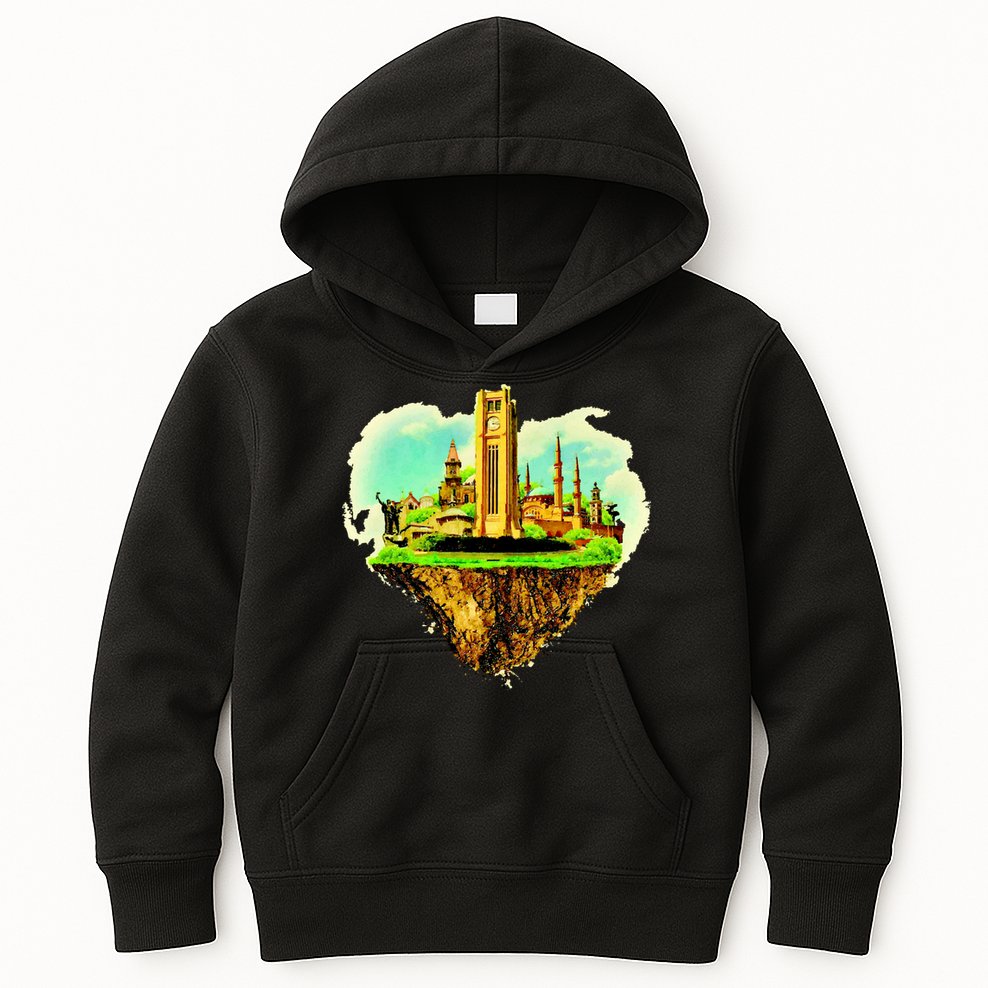 Beirut City On Floating Land Kids Hoodie