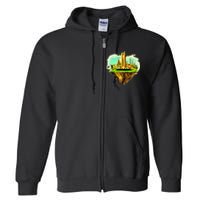 Beirut City On Floating Land Full Zip Hoodie