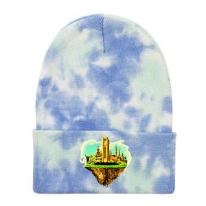 Beirut City On Floating Land Tie Dye 12in Knit Beanie