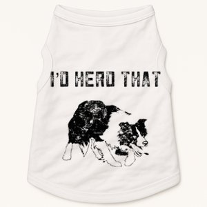 Border Collie Owner For Funny Herd That Border Collie  Doggie Tank