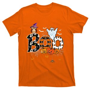 Boo Creepy Owl Pumpkin Ghost Funny Halloween Costume T-Shirt