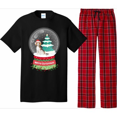 Beagle Christmas Ornats Crystal Ball Snowy Xmas Tree Cute Gift Pajama Set