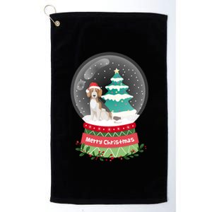 Beagle Christmas Ornats Crystal Ball Snowy Xmas Tree Cute Gift Platinum Collection Golf Towel