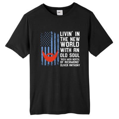 Blue Collar Oliver Anthony Rich Men North Of Richmond Flag Tall Fusion ChromaSoft Performance T-Shirt