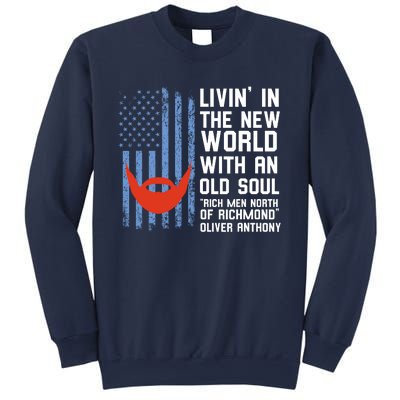 Blue Collar Oliver Anthony Rich Men North Of Richmond Flag Sweatshirt