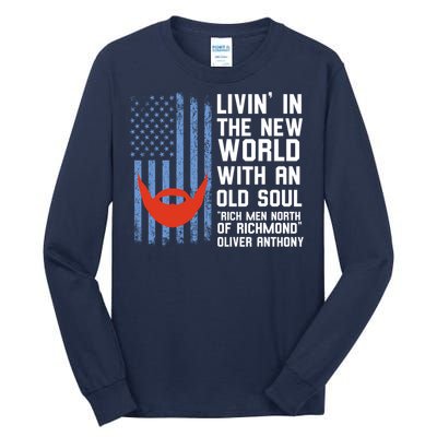 Blue Collar Oliver Anthony Rich Men North Of Richmond Flag Tall Long Sleeve T-Shirt