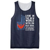 Blue Collar Oliver Anthony Rich Men North Of Richmond Flag Mesh Reversible Basketball Jersey Tank