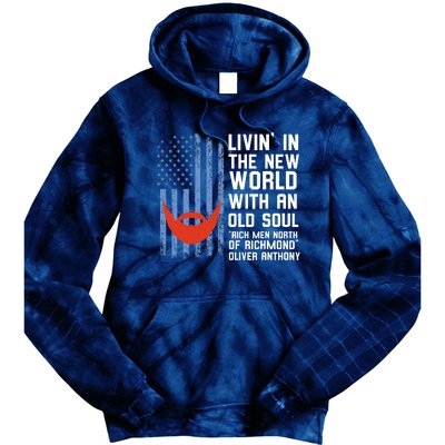 Blue Collar Oliver Anthony Rich Men North Of Richmond Flag Tie Dye Hoodie