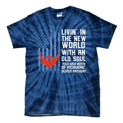 Blue Collar Oliver Anthony Rich Men North Of Richmond Flag Tie-Dye T-Shirt