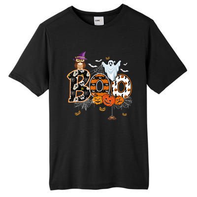 Boo Creepy Owl Pumpkin Ghost Funny Halloween Costume Tall Fusion ChromaSoft Performance T-Shirt