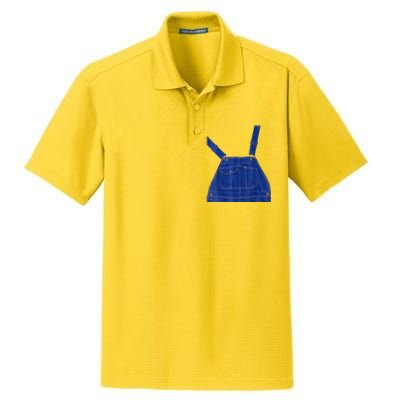 Blue Color Overall Printed On A Yellow Color Dry Zone Grid Polo