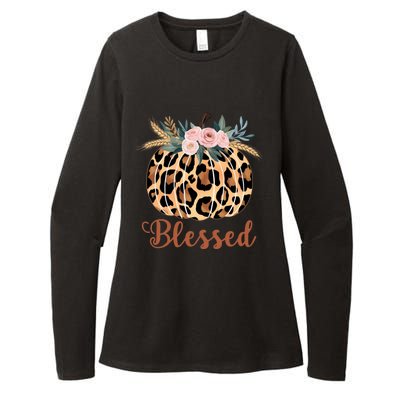 Blessed Cheetah Pumpkin October Fall Womens CVC Long Sleeve Shirt