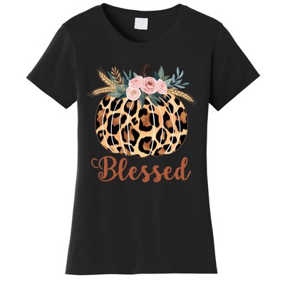 Blessed Cheetah Pumpkin October Fall Women's T-Shirt