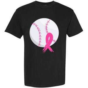 Breast Cancer Pink Ribbon Baseball Awareness Costume Garment-Dyed Heavyweight T-Shirt