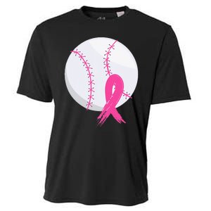 Breast Cancer Pink Ribbon Baseball Awareness Costume Cooling Performance Crew T-Shirt