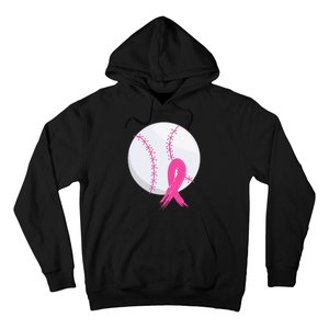 Breast Cancer Pink Ribbon Baseball Awareness Costume Hoodie