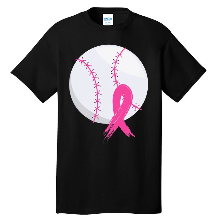 Breast Cancer Pink Ribbon Baseball Awareness Costume Tall T-Shirt