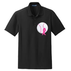 Breast Cancer Pink Ribbon Baseball Awareness Costume Dry Zone Grid Polo