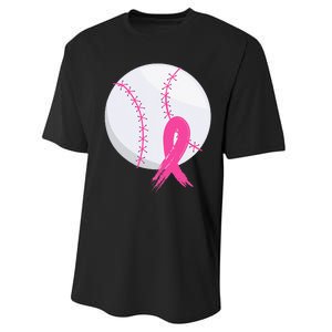 Breast Cancer Pink Ribbon Baseball Awareness Costume Performance Sprint T-Shirt