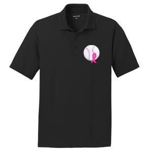 Breast Cancer Pink Ribbon Baseball Awareness Costume PosiCharge RacerMesh Polo