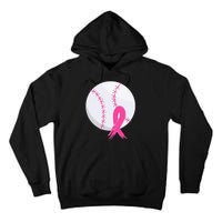 Breast Cancer Pink Ribbon Baseball Awareness Costume Tall Hoodie