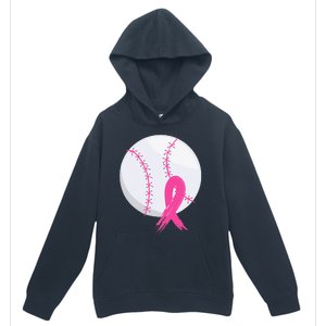 Breast Cancer Pink Ribbon Baseball Awareness Costume Urban Pullover Hoodie