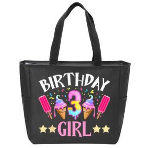 Birthday Cake Popsicle Dessert Sweet Tooth Ice Cream Zip Tote Bag