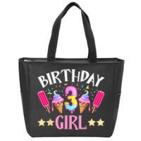 Birthday Cake Popsicle Dessert Sweet Tooth Ice Cream Zip Tote Bag