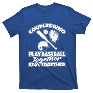 Baseballer Couple Player Sport Team Gift Baseball Gift T-Shirt