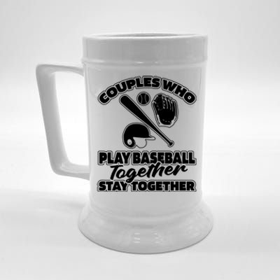 Baseballer Couple Player Sport Team Gift Baseball Gift Beer Stein