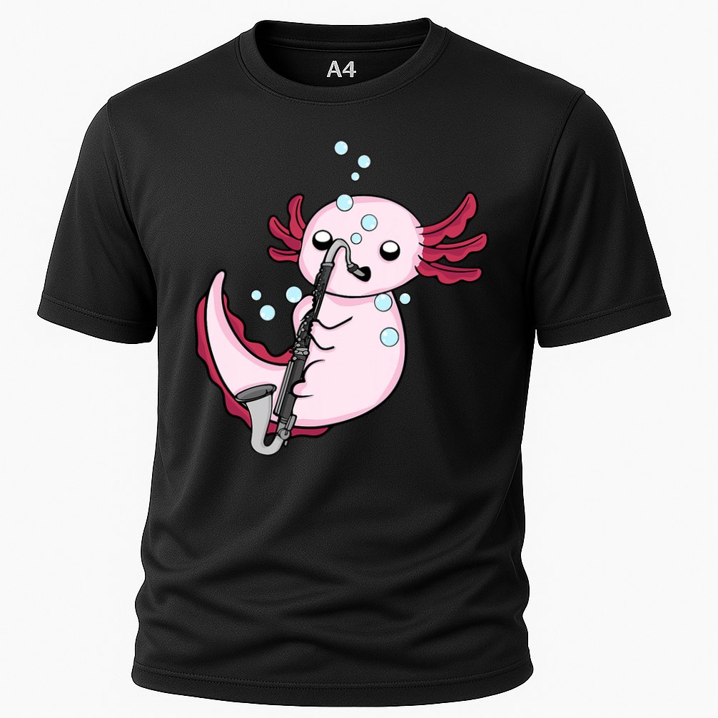 Bass Clarinet Player  Axolotl Music Lover Bass Clarinet Performance Shirt