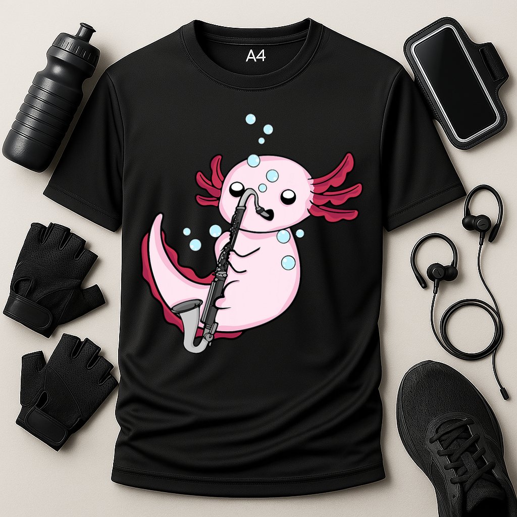 Bass Clarinet Player  Axolotl Music Lover Bass Clarinet Performance Shirt