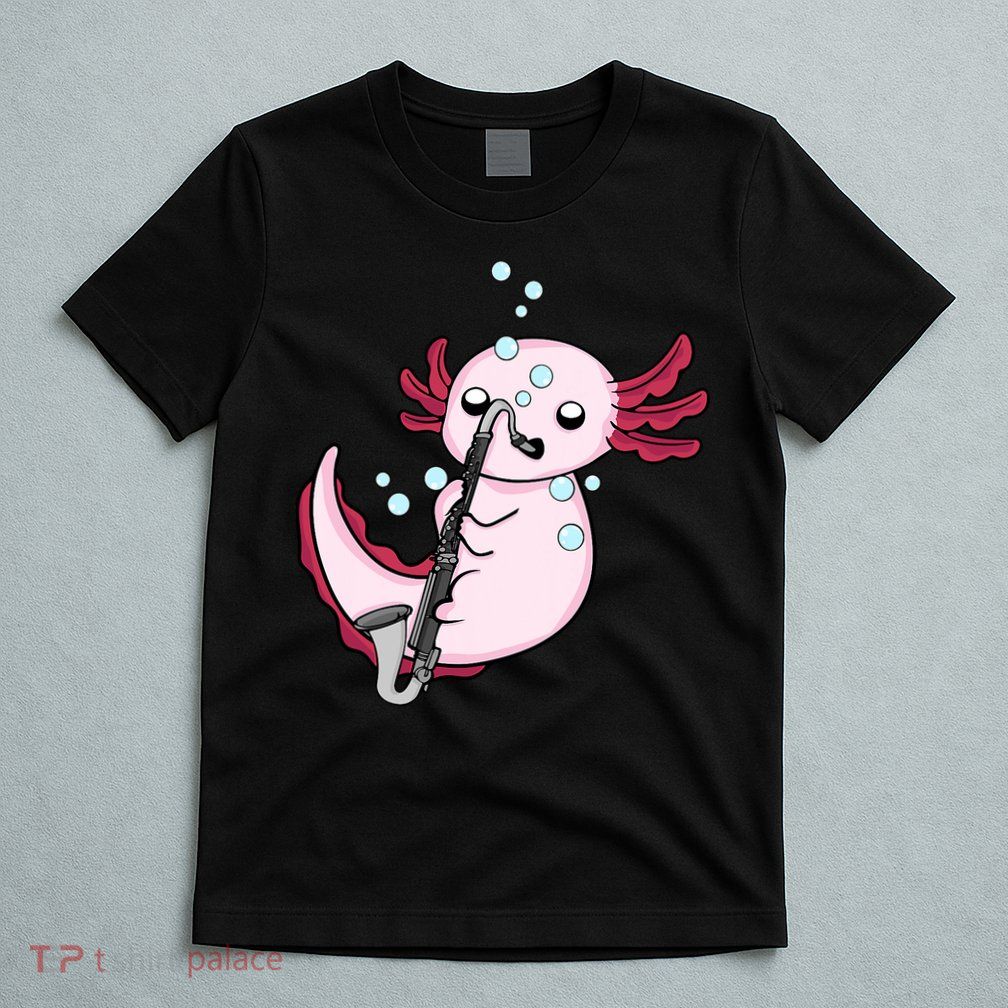 Bass Clarinet Player  Axolotl Music Lover Bass Clarinet T-Shirt