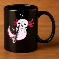 Bass Clarinet Player  Axolotl Music Lover Bass Clarinet 11oz C Handle Ceramic Mug