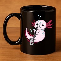 Bass Clarinet Player  Axolotl Music Lover Bass Clarinet 11oz C Handle Ceramic Mug