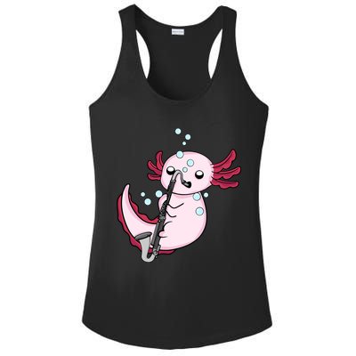Bass Clarinet Player  Axolotl Music Lover Bass Clarinet Ladies PosiCharge Competitor Racerback Tank