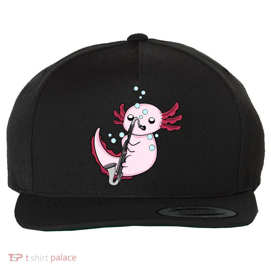 Bass Clarinet Player  Axolotl Music Lover Bass Clarinet Wool Snapback Cap