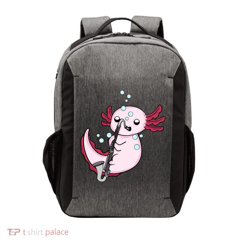 Bass Clarinet Player  Axolotl Music Lover Bass Clarinet Vector Backpack