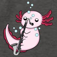 Bass Clarinet Player  Axolotl Music Lover Bass Clarinet Vector Backpack