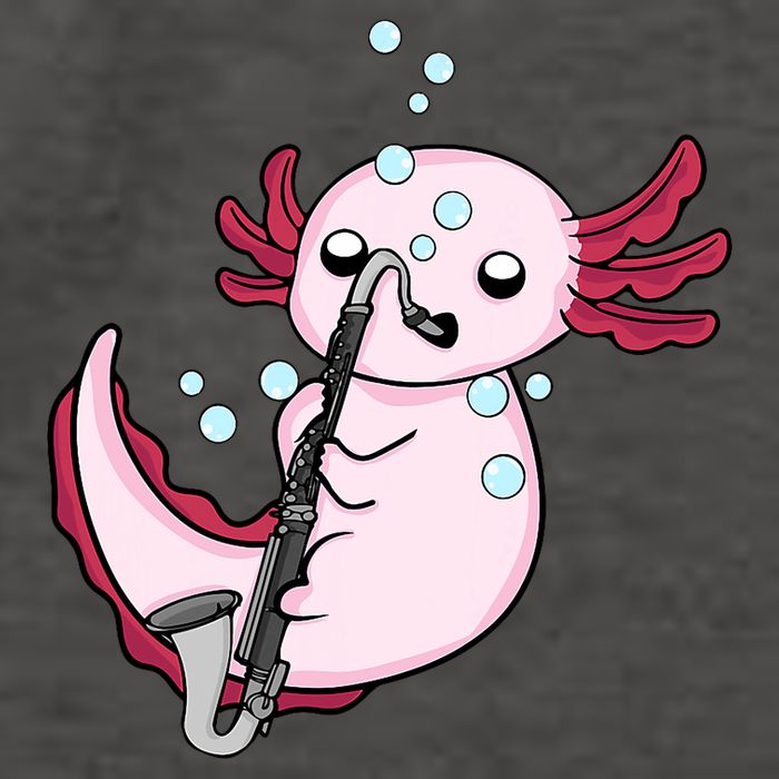 Bass Clarinet Player  Axolotl Music Lover Bass Clarinet Vector Backpack