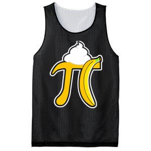 Banana Cream Pi Funny Pi Day Math Teacher Gift Mesh Reversible Basketball Jersey Tank