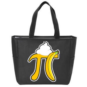 Banana Cream Pi Funny Pi Day Math Teacher Gift Zip Tote Bag