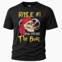 Boating Captain Pirates Funny Pirate Dont Fall Off The Boat Cooling Performance Crew T-Shirt