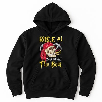 Boating Captain Pirates Funny Pirate Dont Fall Off The Boat Hoodie