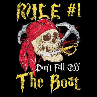 Boating Captain Pirates Funny Pirate Dont Fall Off The Boat T-Shirt