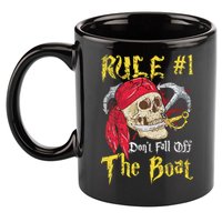 Boating Captain Pirates Funny Pirate Dont Fall Off The Boat 11oz C Handle Ceramic Mug