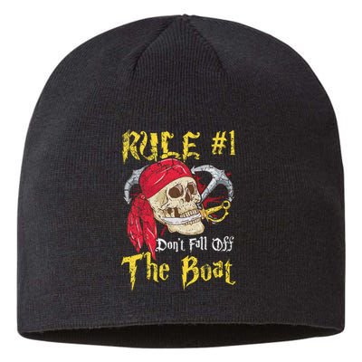 Boating Captain Pirates Funny Pirate Dont Fall Off The Boat Sustainable Beanie