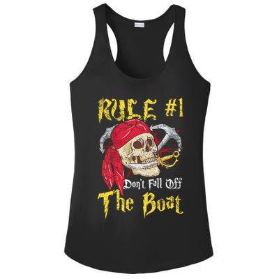 Boating Captain Pirates Funny Pirate Dont Fall Off The Boat Ladies PosiCharge Competitor Racerback Tank