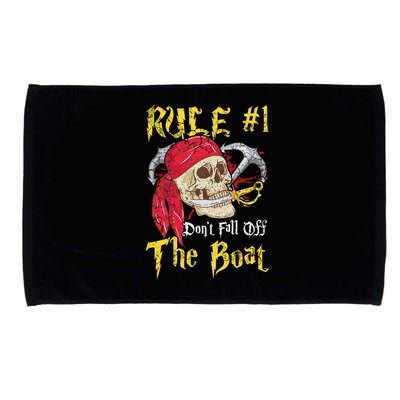 Boating Captain Pirates Funny Pirate Dont Fall Off The Boat Microfiber Hand Towel